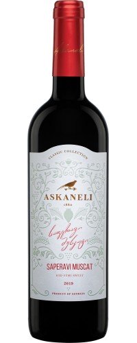 Вино Асканели Саперави Мускат красное полусладкое 0.75 л 12.5% (4860053014241)