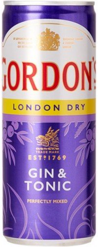 Напиток слабоалкогольный Gordon's Gin+Tonic 6,4% 0,25 л (5000289925051)