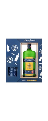 Ликер Becherovka Бехеровка + бокал 38% 0,7л