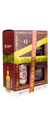 Виски Chivas Regal (Чивас Ригал) 12 лет 0.7 л в коробке с двумя стаканами (5000299601884)