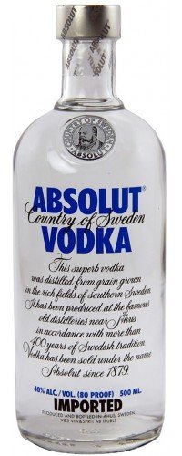 Водка Absolut (Абсолют) 0.5 л 40% (7312040017072)
