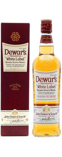 Виски Dewar's (Дьюарс) Вайт Лэйбл в подарочной упаковке 40% 1л