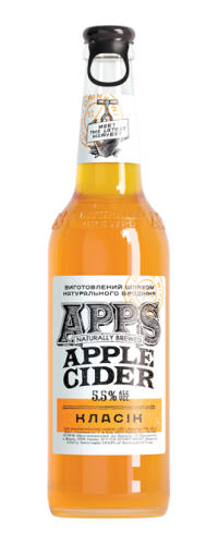 Упаковка сидру APPS Яблуко 5-6.9% 0.5 л x 20 пляшок (4820097894568)