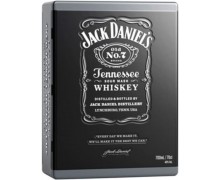 Віскі Jack Daniel's 0,7л з 2-ма келихами в металевій коробці (5099873045855)