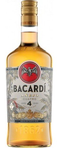 Ром Bacardi Anejo Cuatro 4 года выдержки 0.7 л 40% (7610113001417)