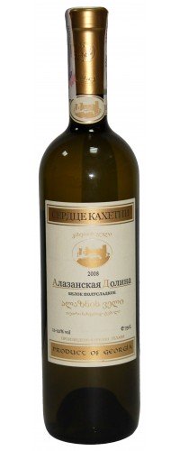 Вино Сердце Кахетии Алазанская Долина белое полусладкое 0.75 л 11.5% (4820135490011)