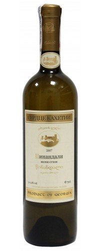 Вино Сердце Кахетии Цинандали белое сухое 1.5 л 12% (4820135490196)