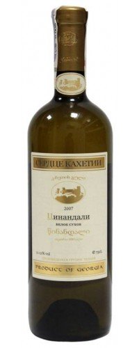 Вино Сердце Кахетии Цинандали белое сухое 0.75 л 12% (4820135490042)