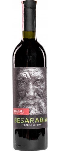 Вино Besarabia Merlot красное сухое 0.75л 12.5% (4820212230127)