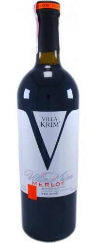 Villa Krim Merlot red dry wine 0.75L 9.5-14% (4820024225021)