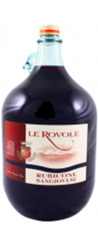 Вино Verga Le Rovole Рубиконе Санджовезе красное сухое 5л