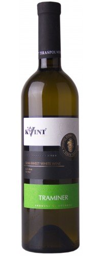 Вино Kvint Traminer Трамінер напівсолодке біле 0.75л (4840709003225)