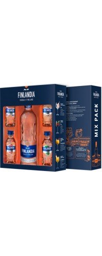 Водка Finlandia (Финляндия) 0.5 л 40% + 4 вкусовые миниатюры (5099873703182)