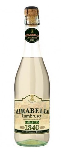 Вино игристое Ламбруско Мирабелло Бьянко 0,75л