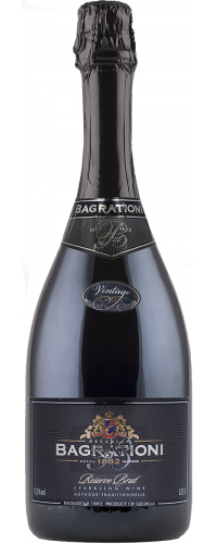 Вино игристое Bagrationi резерв белое полусладкое 12% 0,75л