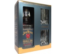 Виски Jim Beam Double Oak 43% + 2 бокала 0.7л (5060045586919)