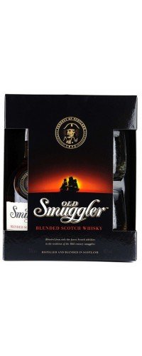 Виски Old Smuggler 0,7л + 2 стакана в коробке