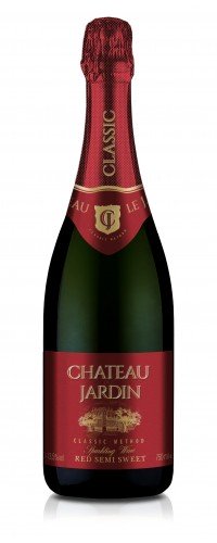 Вино игристое "Шато Жардин" красное полусладкое 0,75л