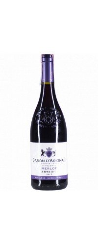 Вино Барон д'Ариньяк Мерло красное полусладкое 0.75л (3263280115926)