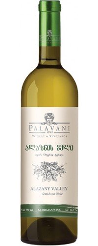 Вино Palavani Алазанская долина белое полусладкое 0.75 л 12.5% ​​(4867112011319)
