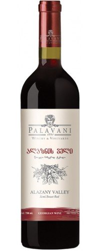 Вино Palavani Алазанская долина красное полусладкое 0.75 л 12.5% ​​(4867112011036)