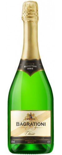 Вино игристое Bagrationi классическое белое сухое 12% 0,75л