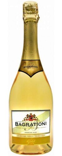 Вино игристое Bagrationi золотое полусладкое 12% 0,75л