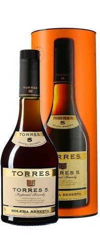 Бренді Torres 5 років 0,7л 38% в коробці