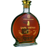 Коньяк "Царь Тигран" 25-летний в подарочной коробке 0,5л