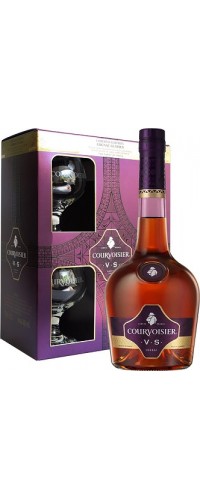 Коньяк Courvoisier (Курвуазье) VS 0.7л + 2 бокала (5010696004065)