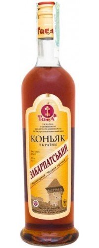 Коньяк Украины Закарпатский 4 года выдержки 40% 0,5л