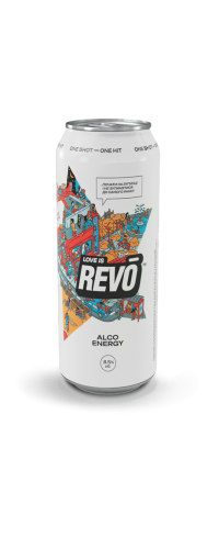 Упаковка слабоалкогольного напитка Revo Лимитированная серия «Love is ...» 8.5% 0.5 л 6 шт (4820097898153) 