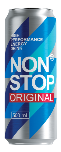 Упаковка безалкогольного напитка Non Stop Energy Original 0.5 л х 12 банок (4820097890324)