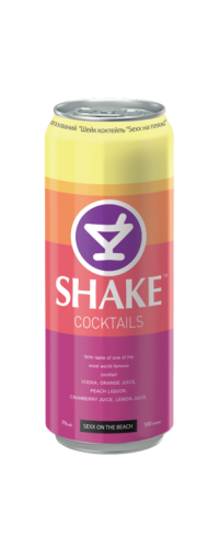 Упаковка слабоалкогольного напою SHAKE Sexx On The Beach 7% 0.5 л х 12 банок (4820097894827)